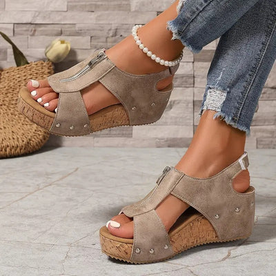 Evi™ | Retro Wedge Booties