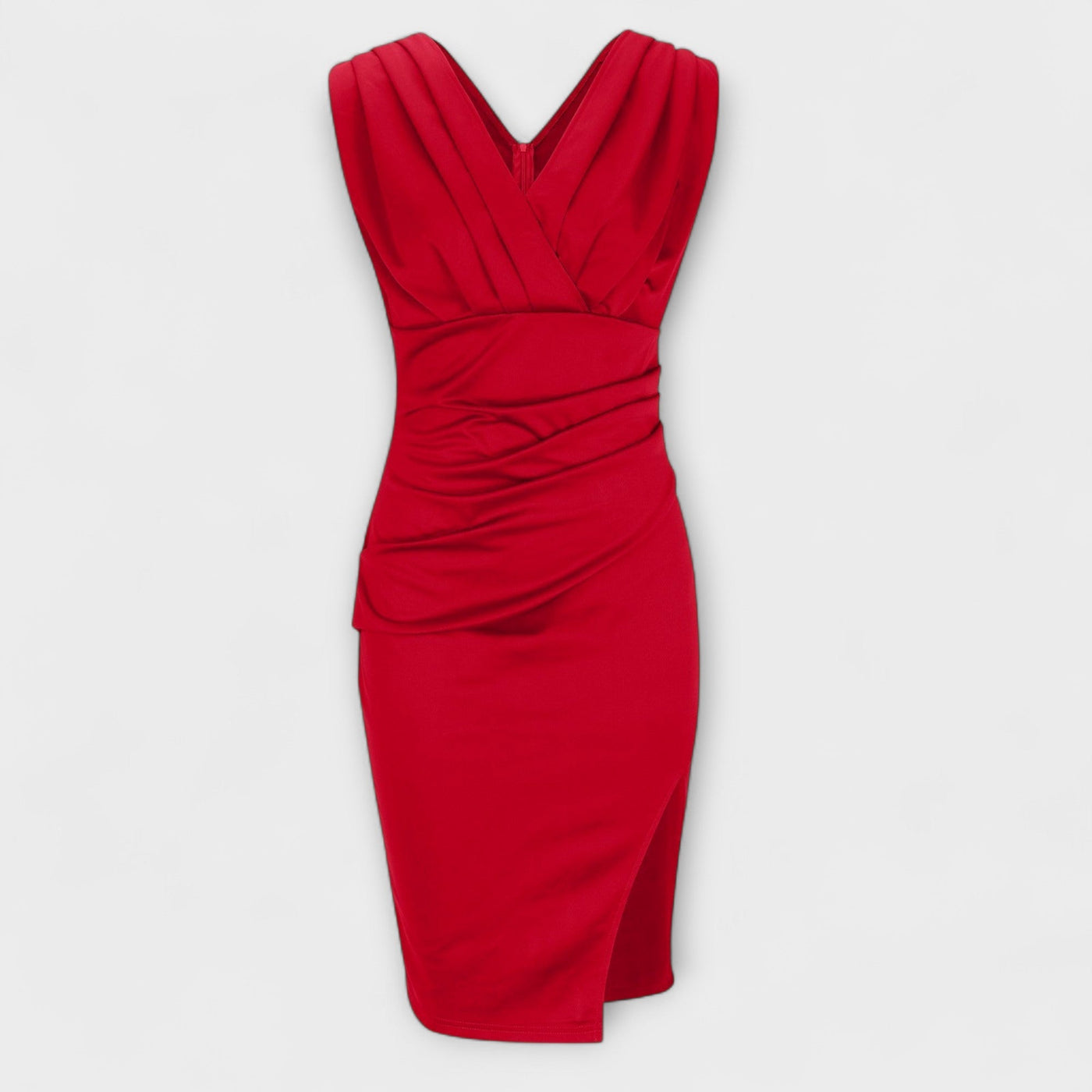 Desi™ | Fitted V-Neck Split Dress