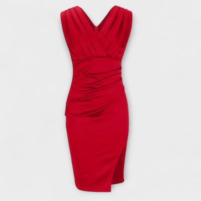 Desi™ | Fitted V-Neck Split Dress