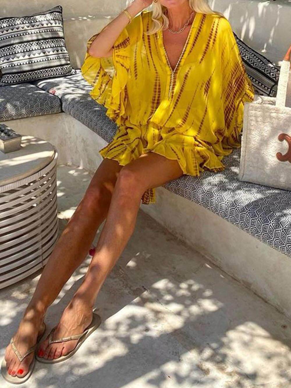 Hazel | Soft V-Neck Casual Mini Dress