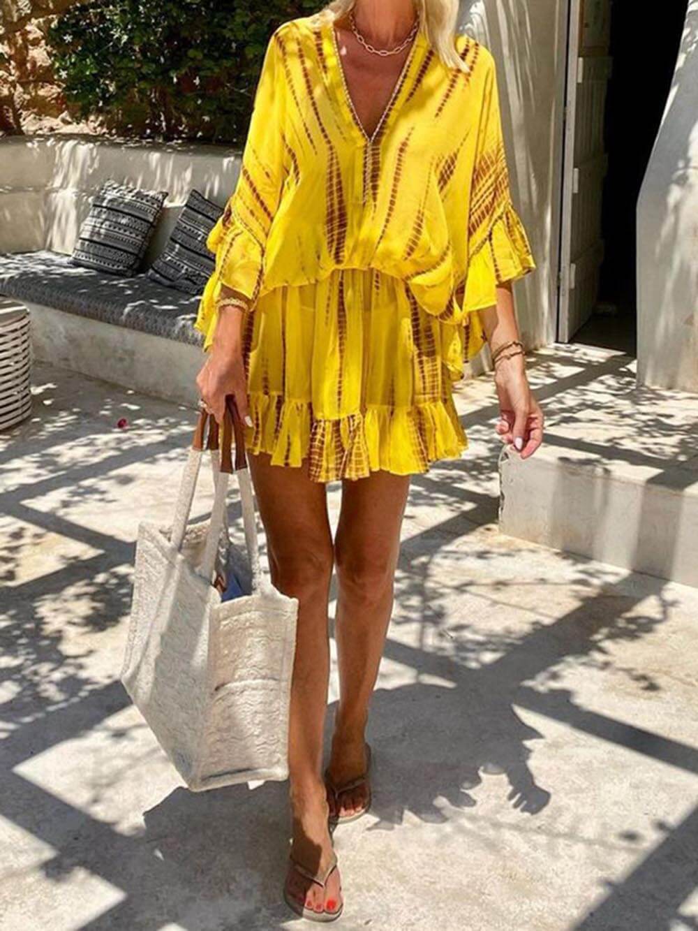Hazel | Soft V-Neck Casual Mini Dress