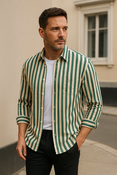 Simon™ | Elegant Striped Shirt