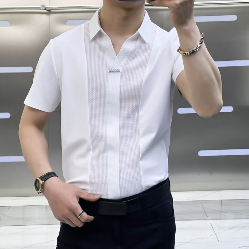 Bryan | Business Casual Patchwork Shirt