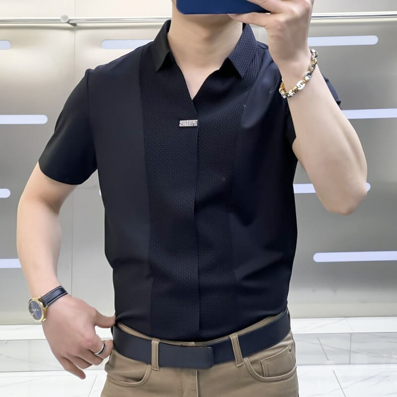 Bryan | Business Casual Patchwork Shirt