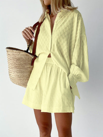Wynn™ | Chic Shirt & Shorts Set