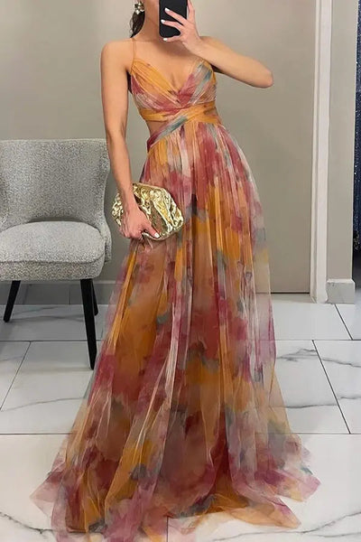 Eléna™ | Elegant Floral Long Dress