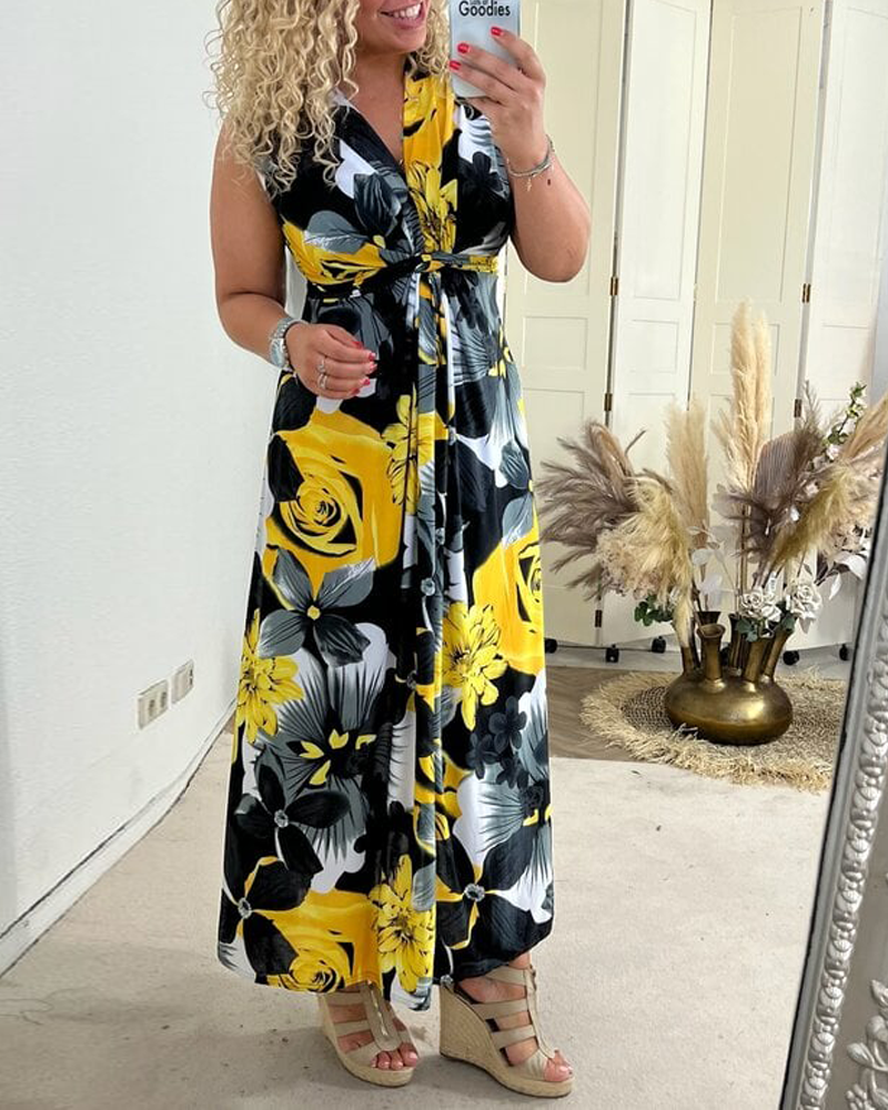 Sarah™ | Floral Pleated Dress