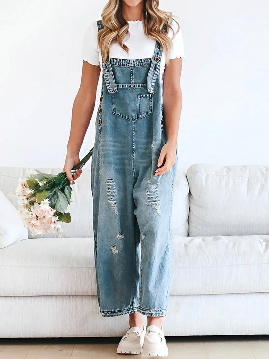 Ellise™ | Relaxed Denim Overalls