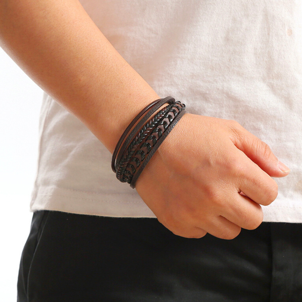 Ragnar™ | Leather Braided Viking Bracelet