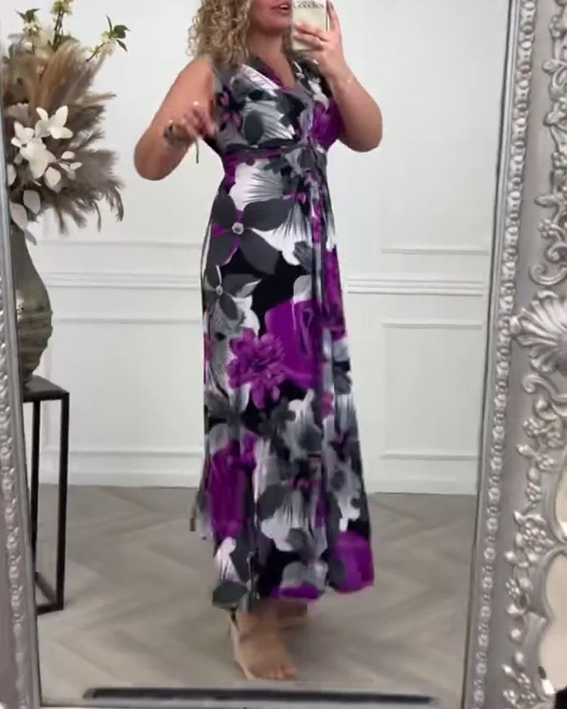 Sarah™ | Floral Pleated Dress