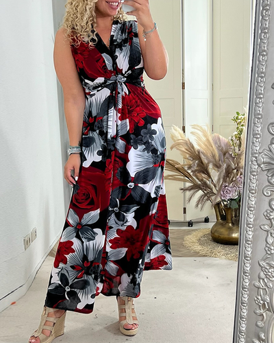 Sarah™ | Floral Pleated Dress
