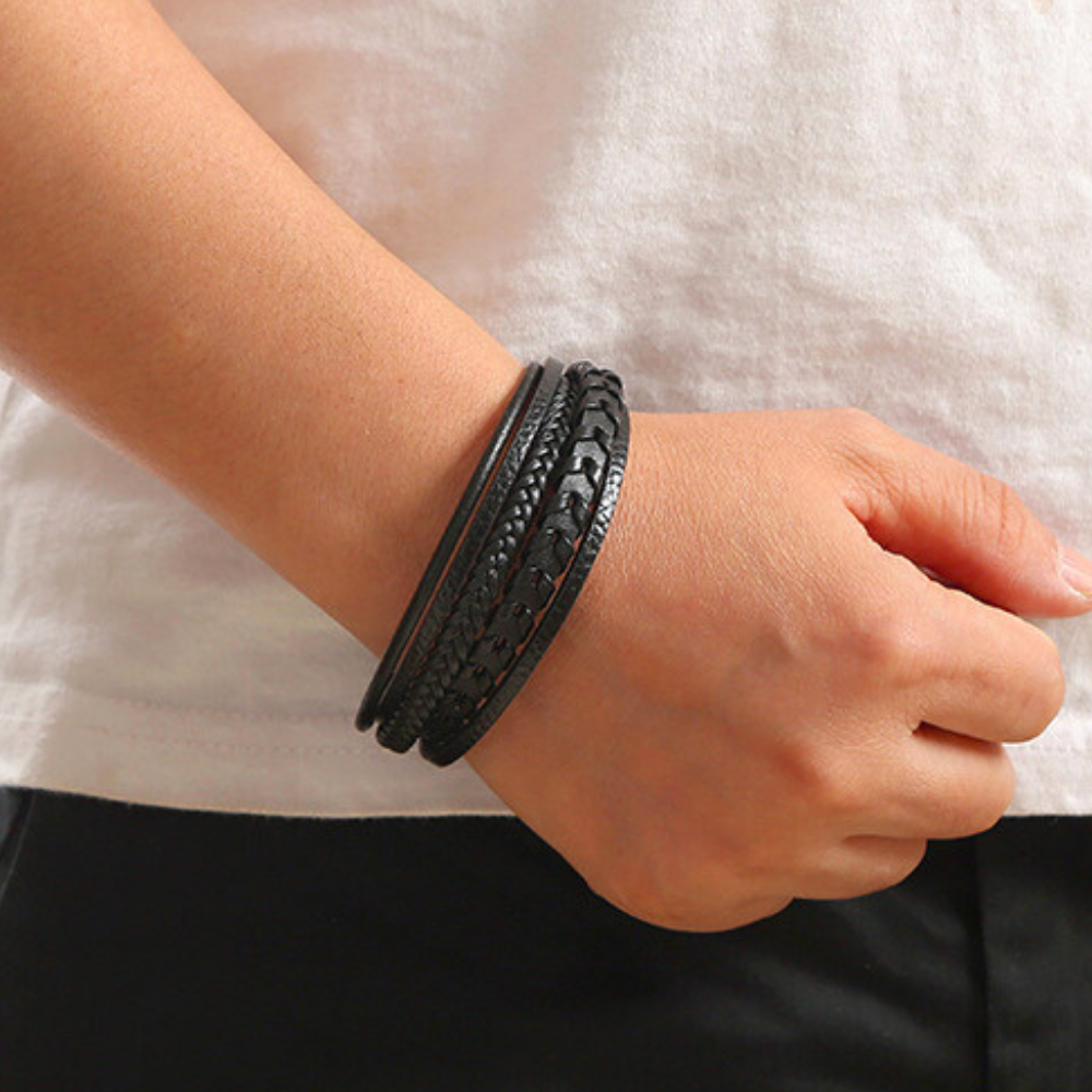 Ragnar™ | Leather Braided Viking Bracelet