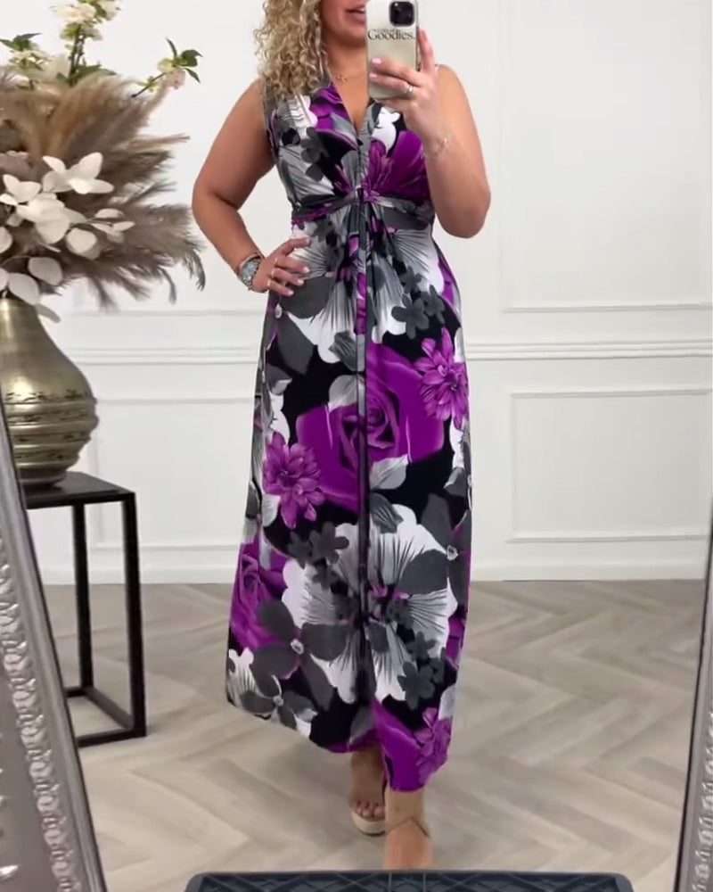 Sarah™ | Floral Pleated Dress
