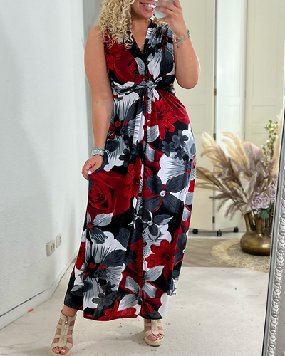 Sarah™ | Floral Pleated Dress