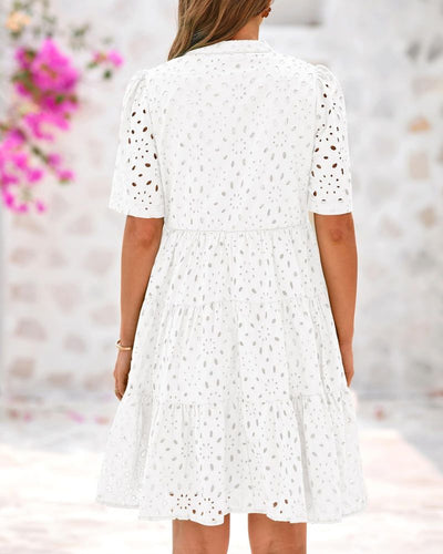 Mary™ | Broderie V-Neck Dress