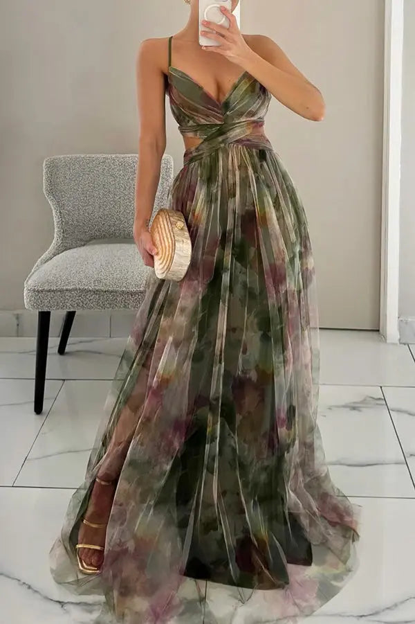 Eléna™ | Elegant Floral Long Dress