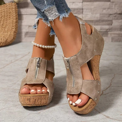 Evi™ | Retro Wedge Booties