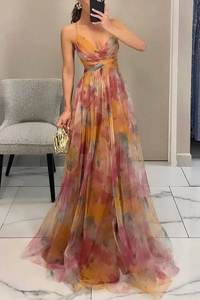 Eléna™ | Elegant Floral Long Dress