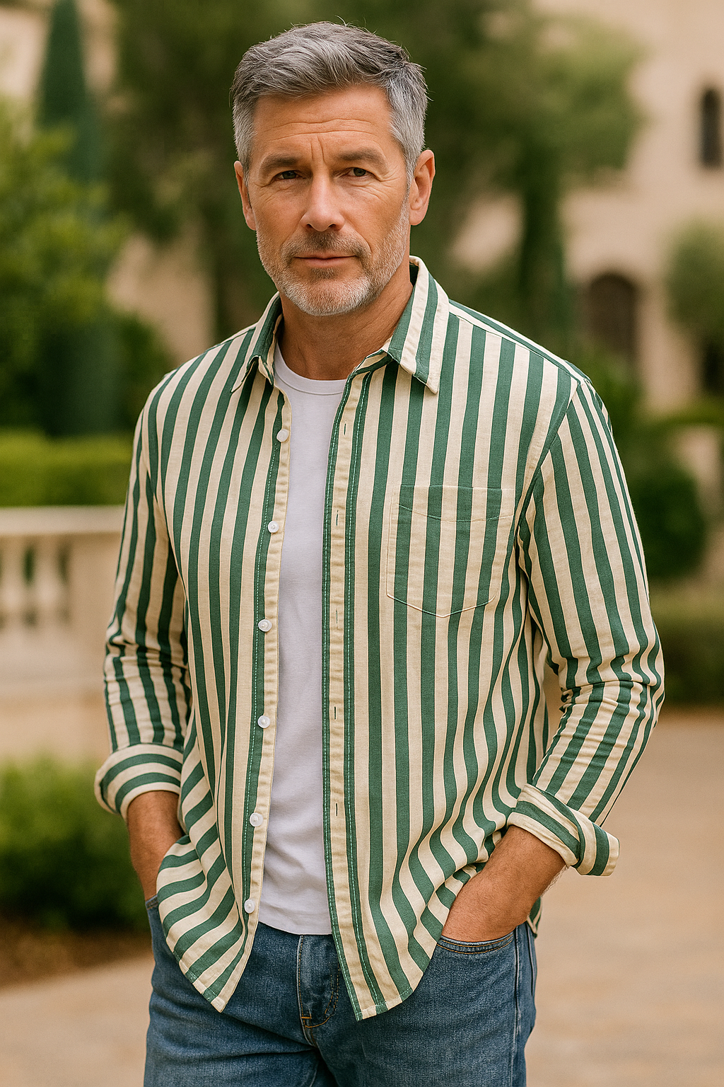 Simon™ | Elegant Striped Shirt
