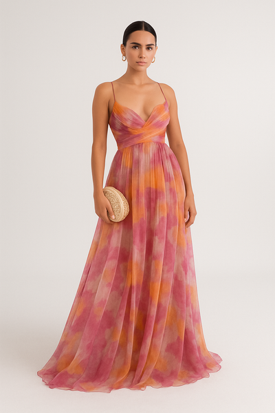 Eléna™ | Elegant Floral Long Dress