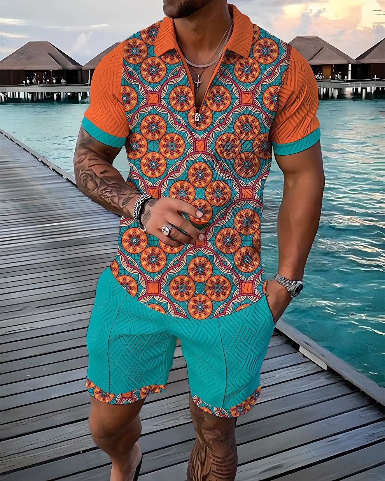 Finn™ | Azure Blue Polo Set