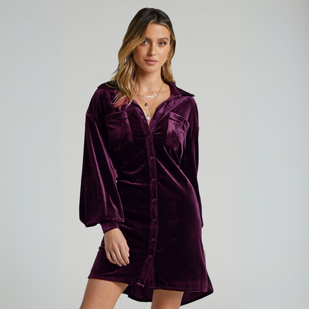 Geraldine™ | Elegant Velvet Dress