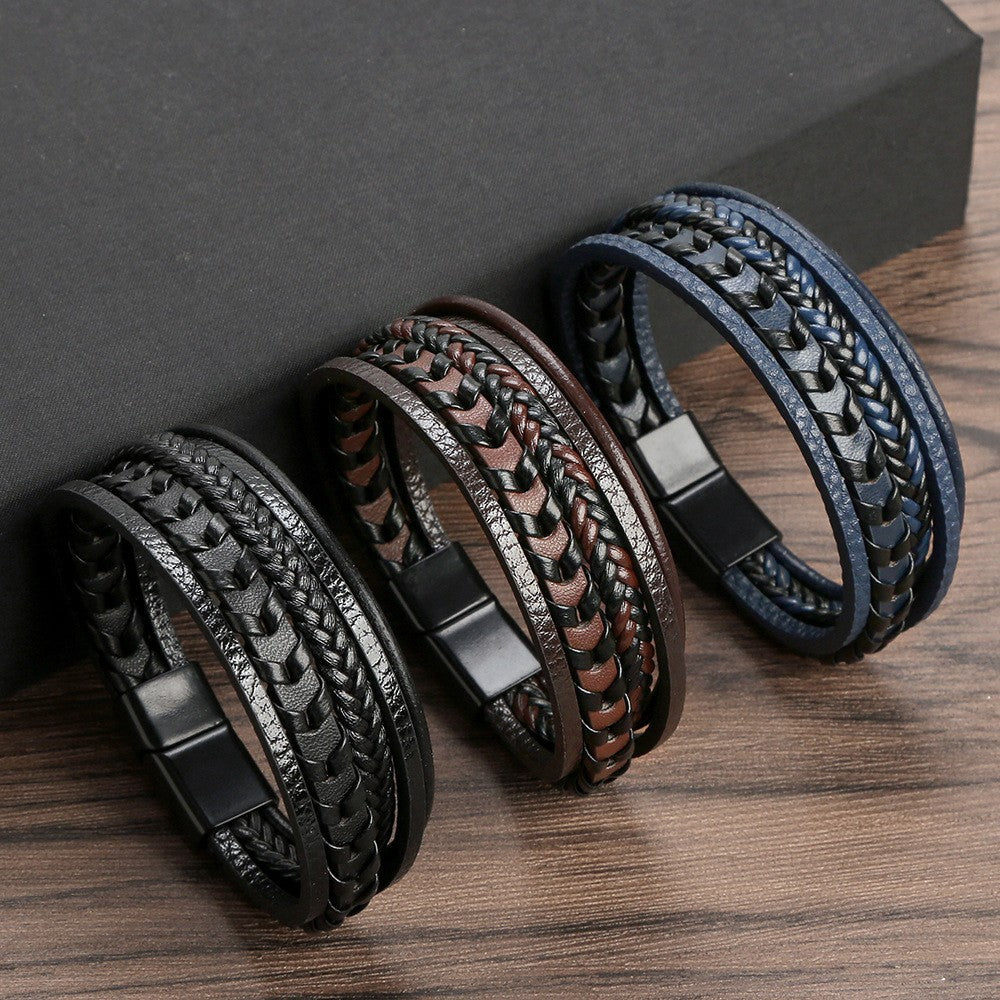 Ragnar™ | Leather Braided Viking Bracelet