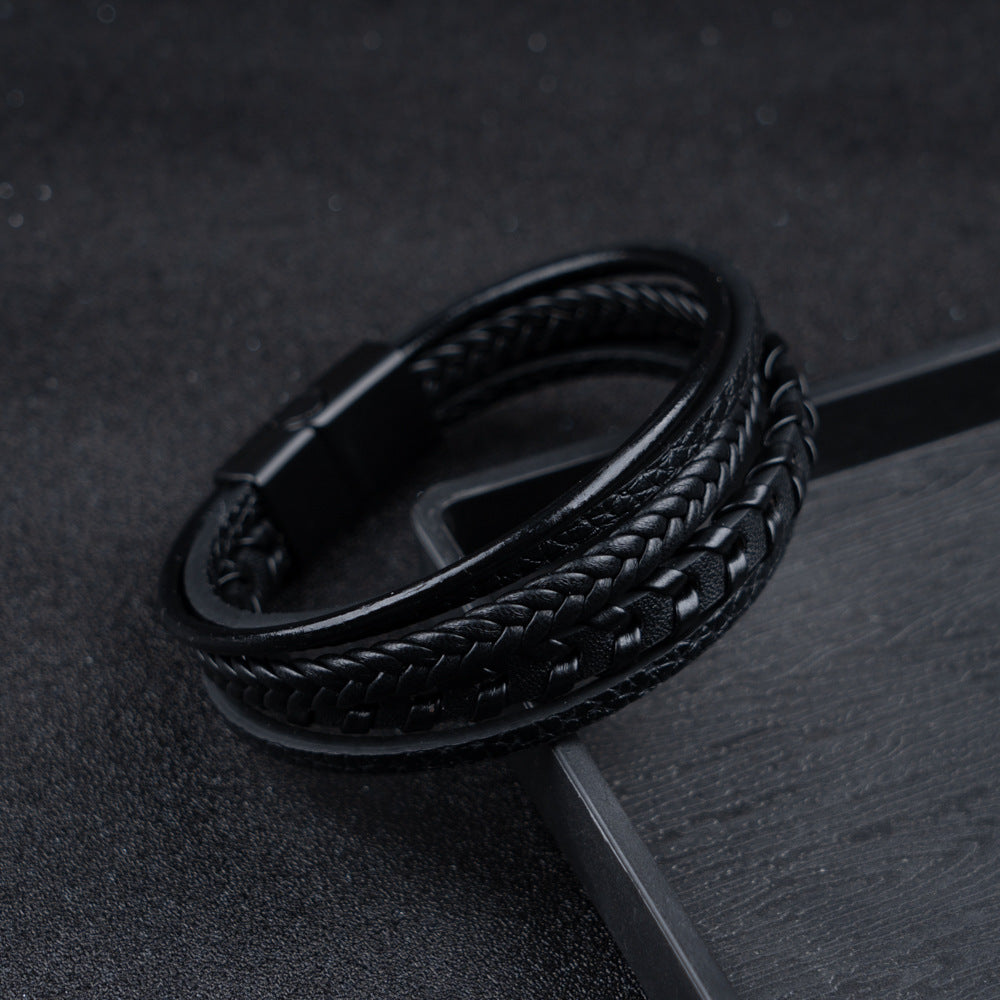 Ragnar™ | Leather Braided Viking Bracelet