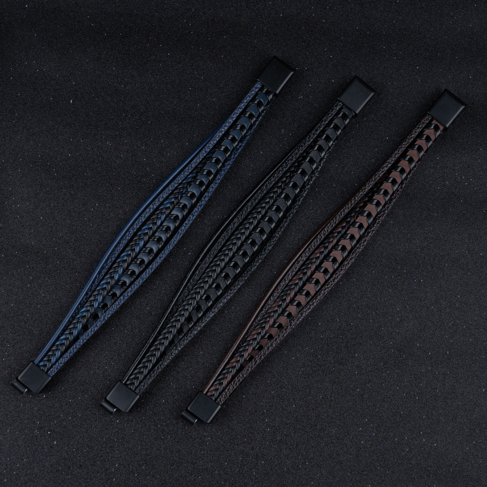 Ragnar™ | Leather Braided Viking Bracelet