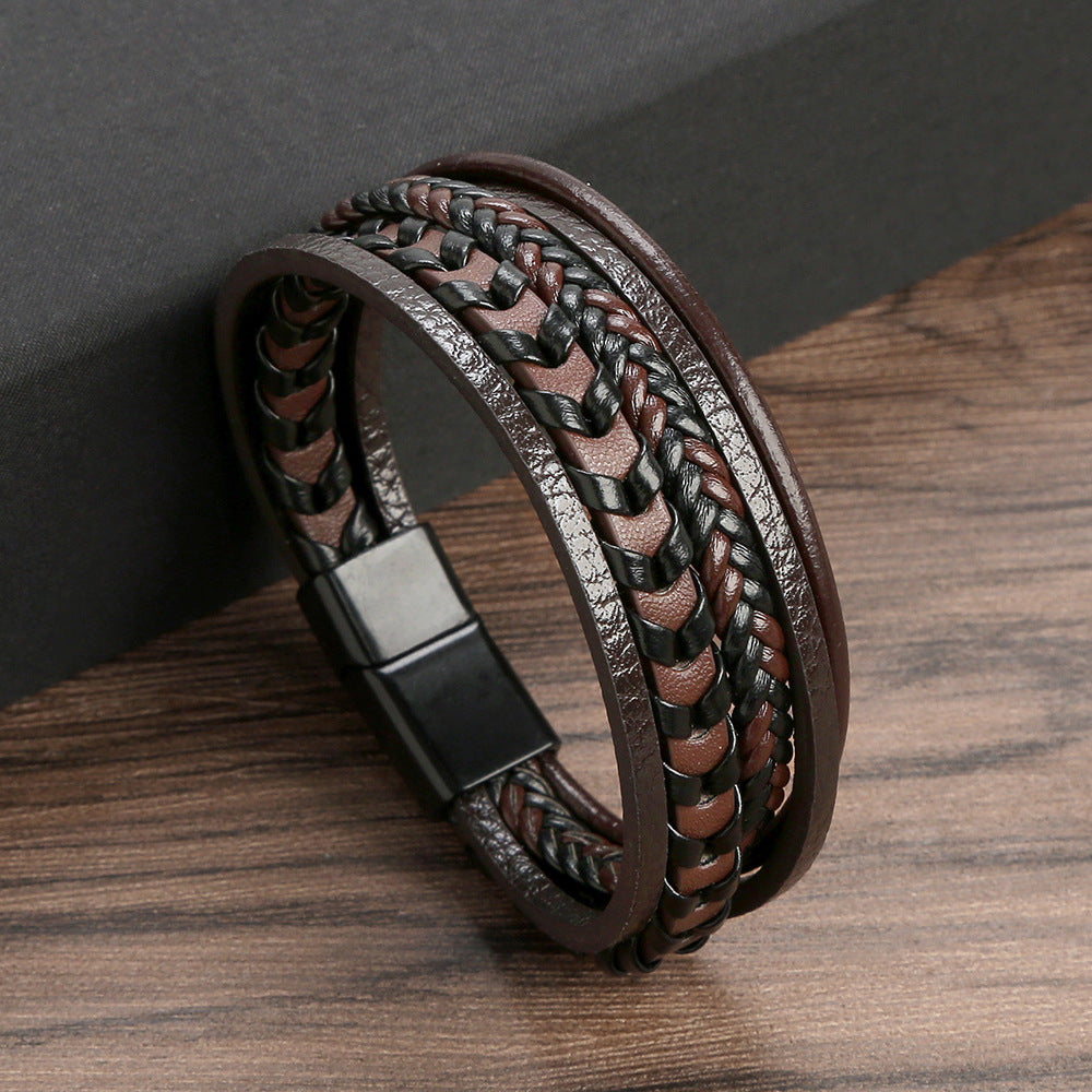 Ragnar™ | Leather Braided Viking Bracelet