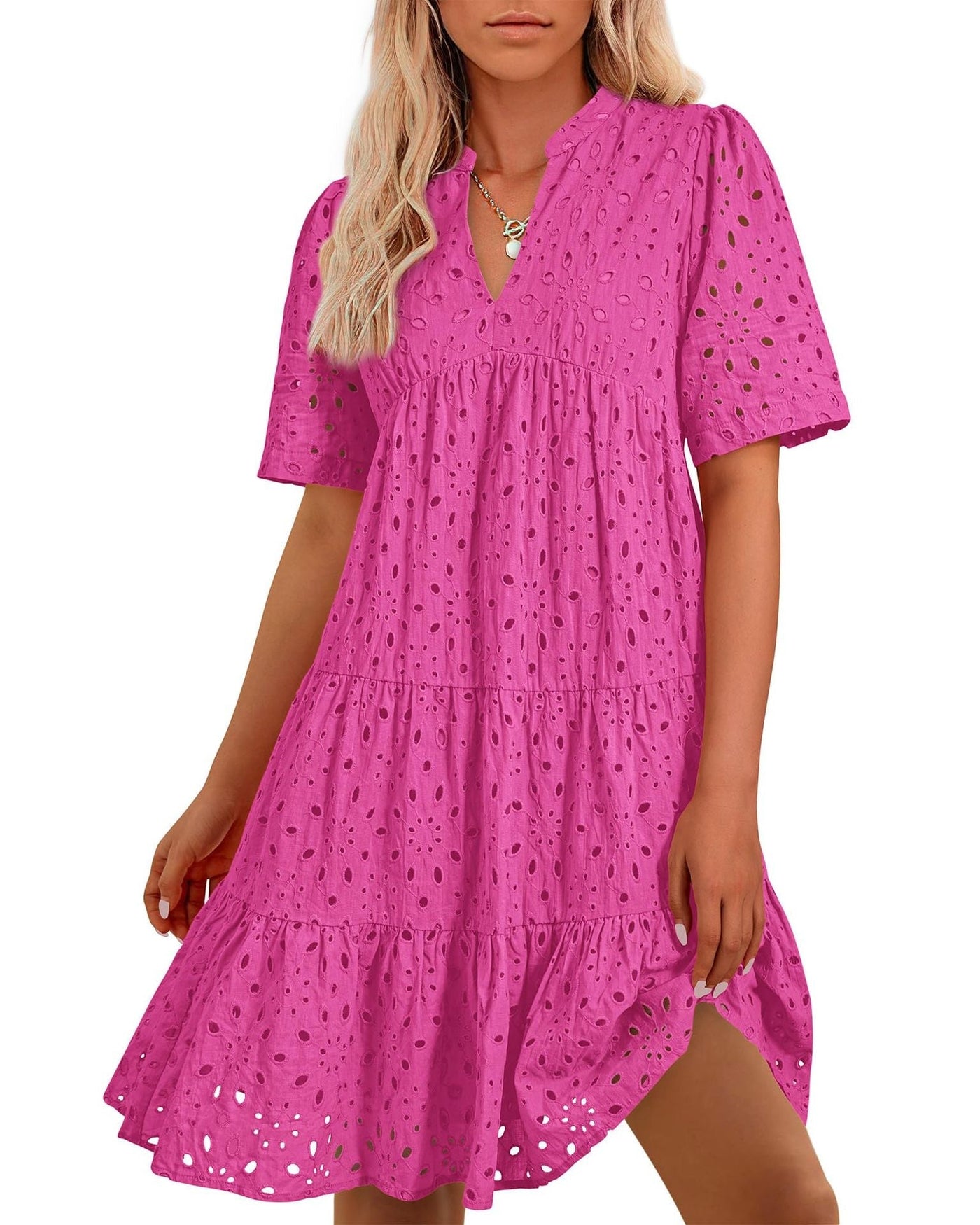 Mary™ | Broderie V-Neck Dress