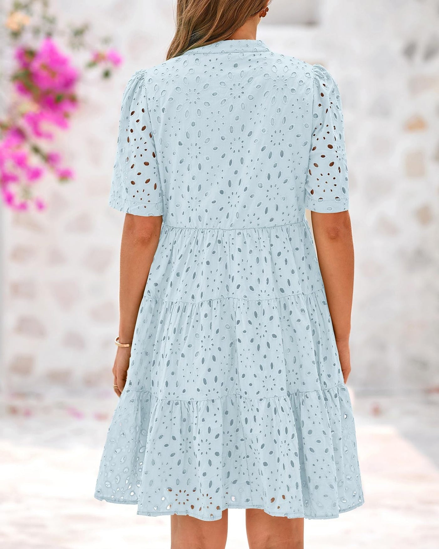 Mary™ | Broderie V-Neck Dress