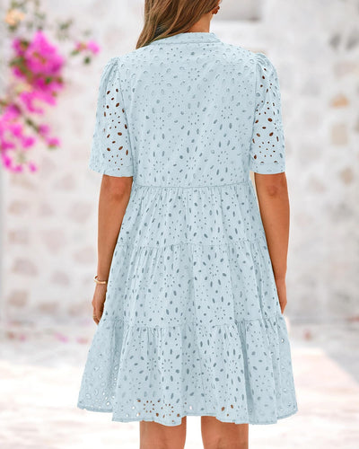 Mary™ | Broderie V-Neck Dress