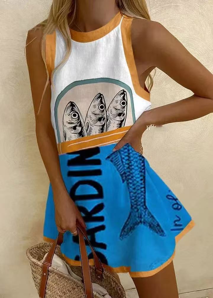 Azure Blossom™ | Mini Dress