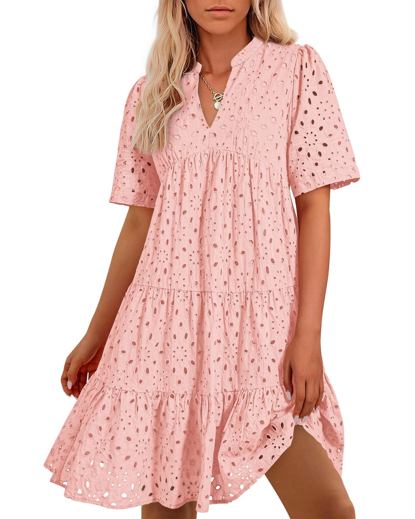 Mary™ | Broderie V-Neck Dress