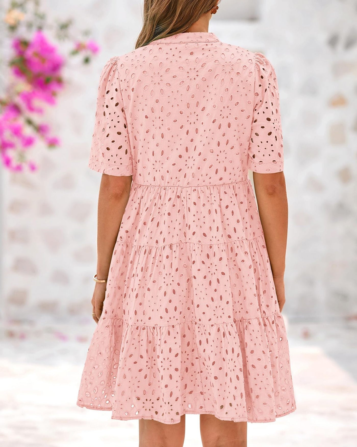 Mary™ | Broderie V-Neck Dress