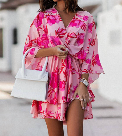 Sienna™ | Bohemian Floral Mini Dress