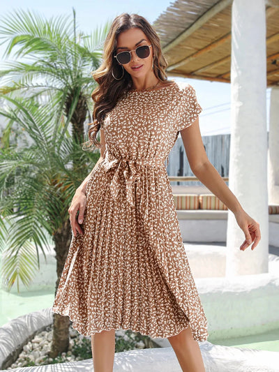 Perrin™ | Floral Pleated Dress