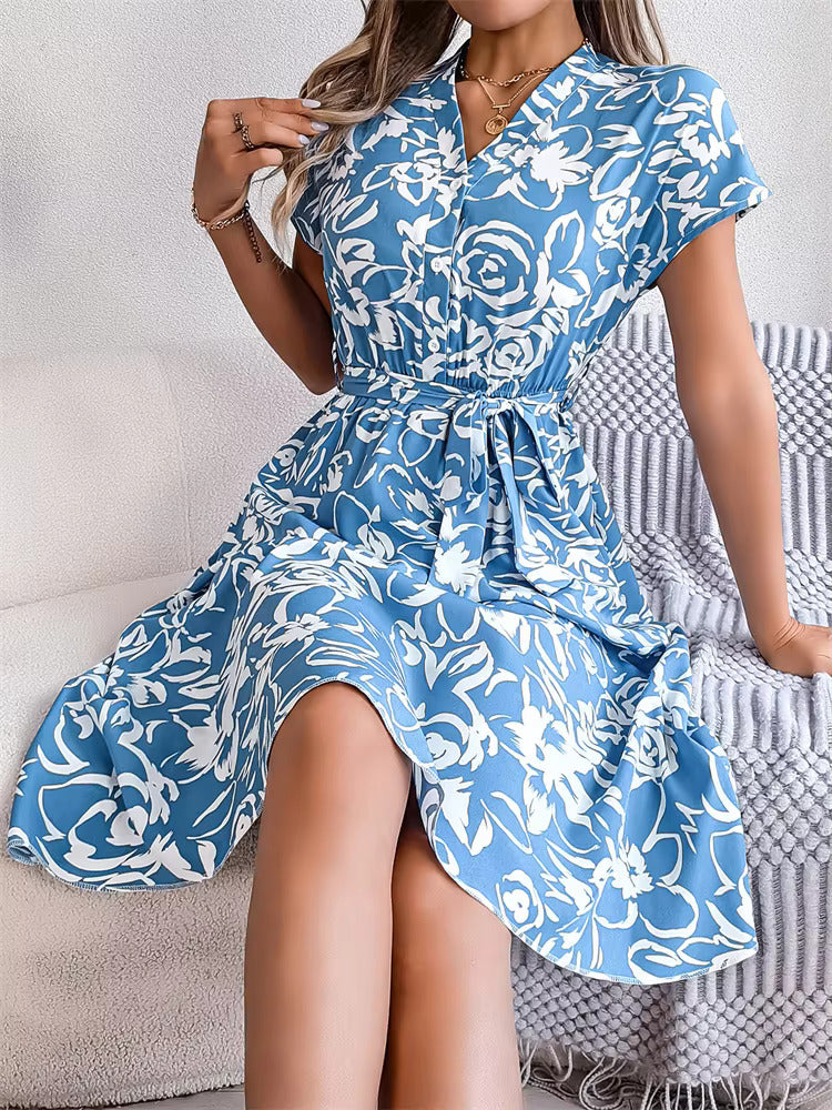 Marta™ | Elegant V-Neck Dress