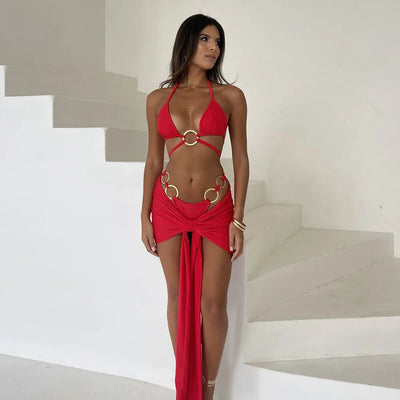 Parisa™ | Bandage 3-Piece Swimsuit Set