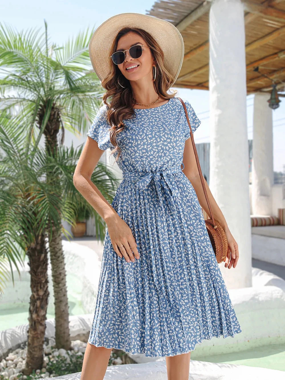 Perrin™ | Floral Pleated Dress