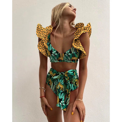 Bloom™ | Ruffle High-Waist Halter Bikini