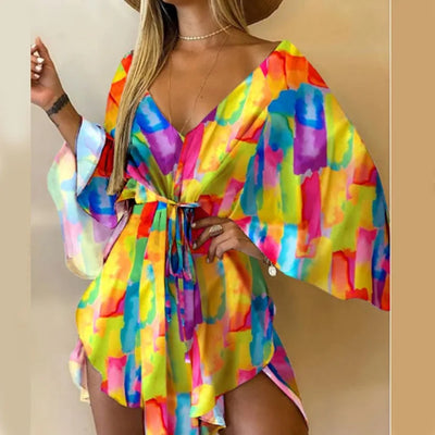 Edelie™ | Floral Boho Mini Dress