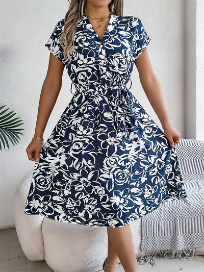 Marta™ | Elegant V-Neck Dress