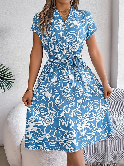 Marta™ | Elegant V-Neck Dress