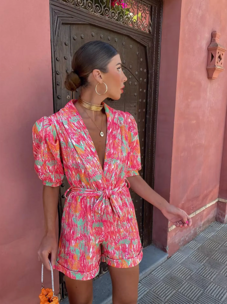 Ivy™ | Trendy V-Neck Jumpsuit