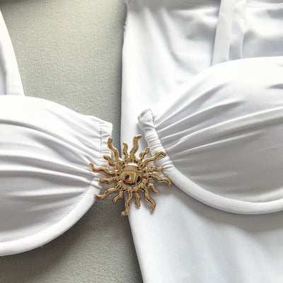 Blythe™ | White Bikini And Skirt Set