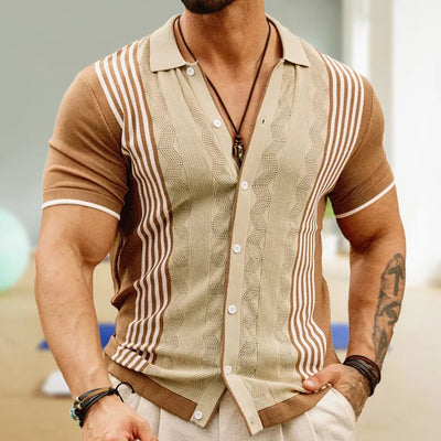 Axel™ | Vintage Knit Patchwork Shirt