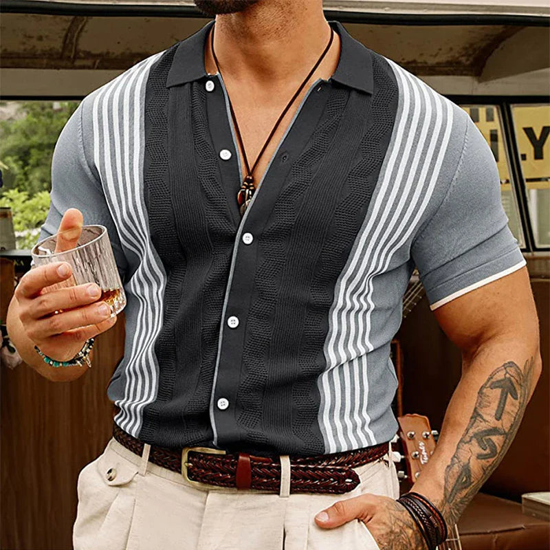 Axel™ | Vintage Knit Patchwork Shirt
