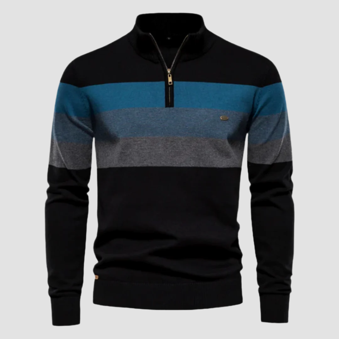 Mason™ | Striped Zip-Collar Jumper